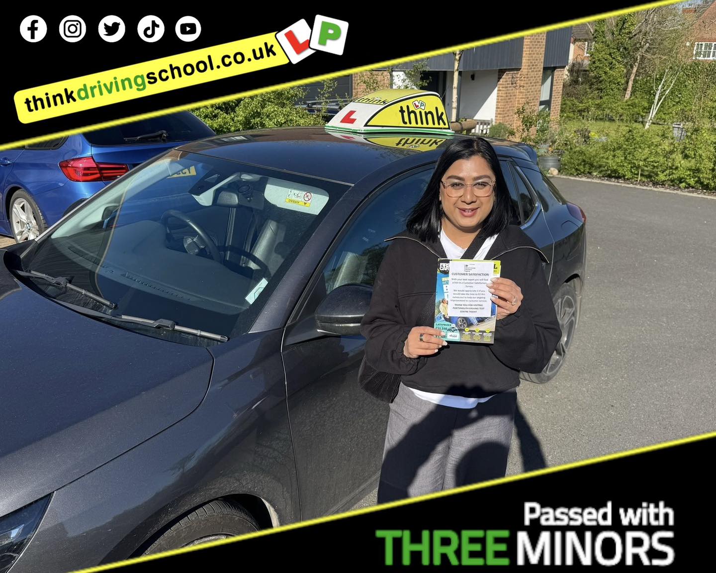 Passed with think driving school March 2025 and left this 5 star review