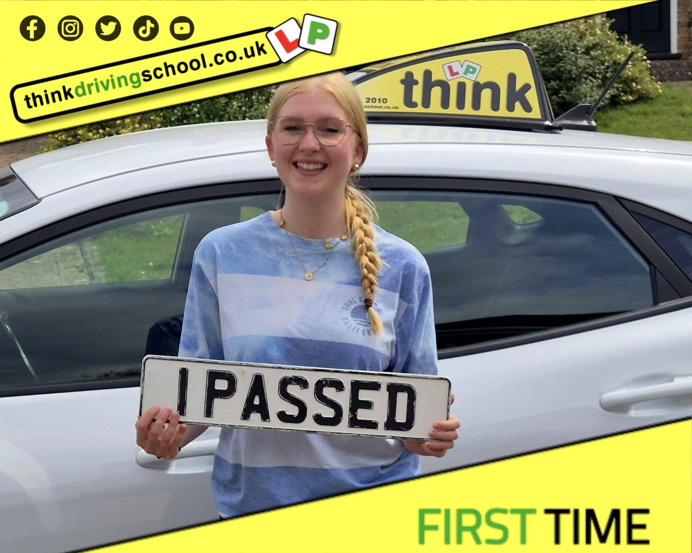 Passed with think driving school August 2025 and left this 5 star review