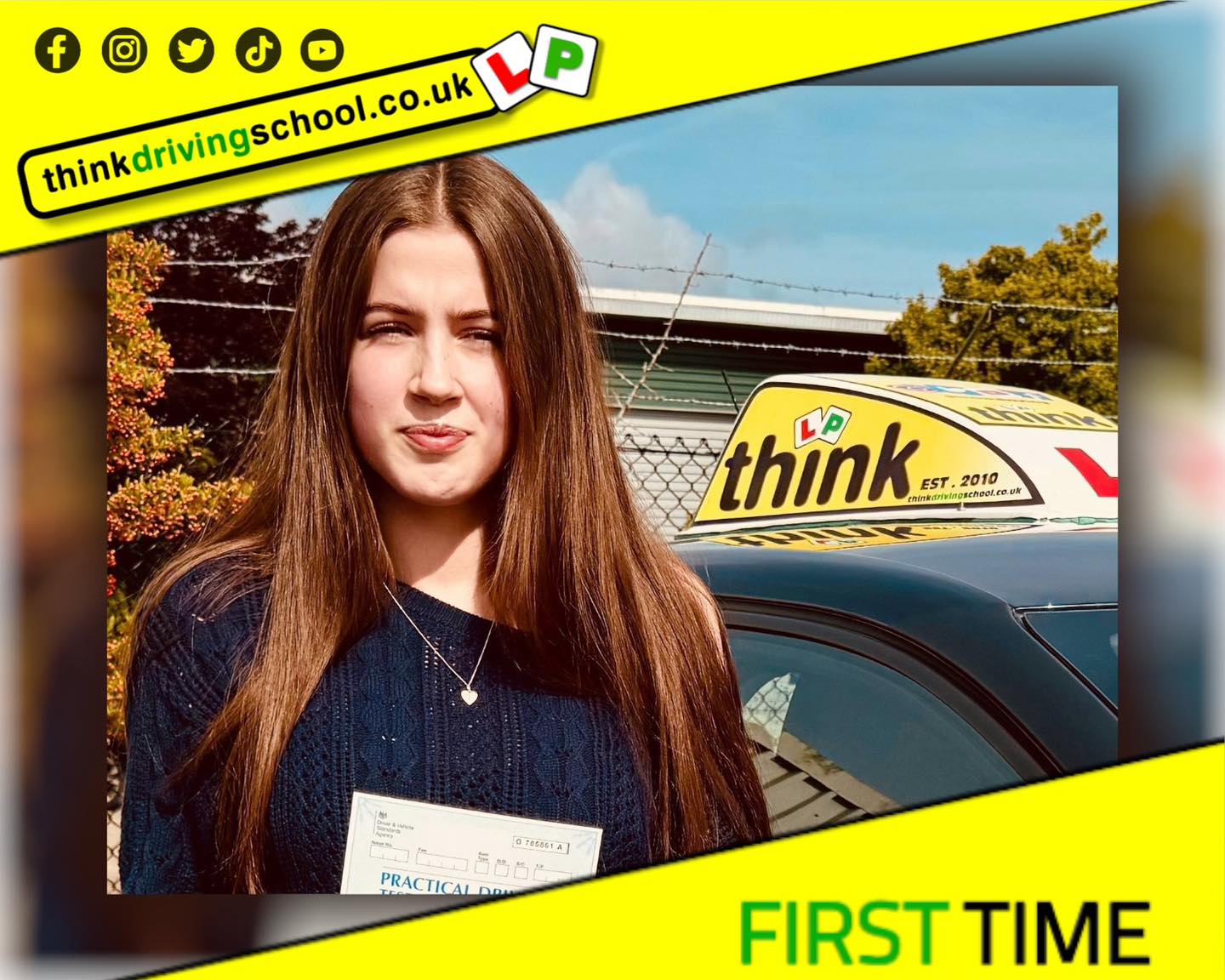 Passed with think driving school August 2025 and left this 5 star review