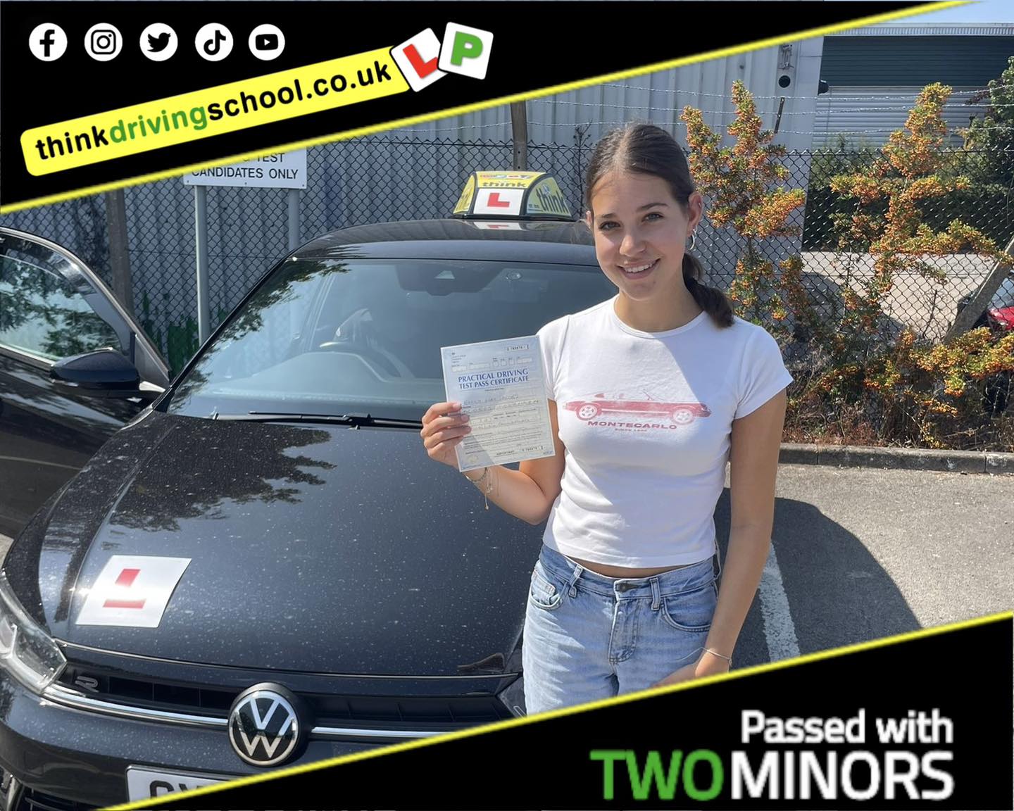 Passed with think driving school August 2025 and left this 5 star review