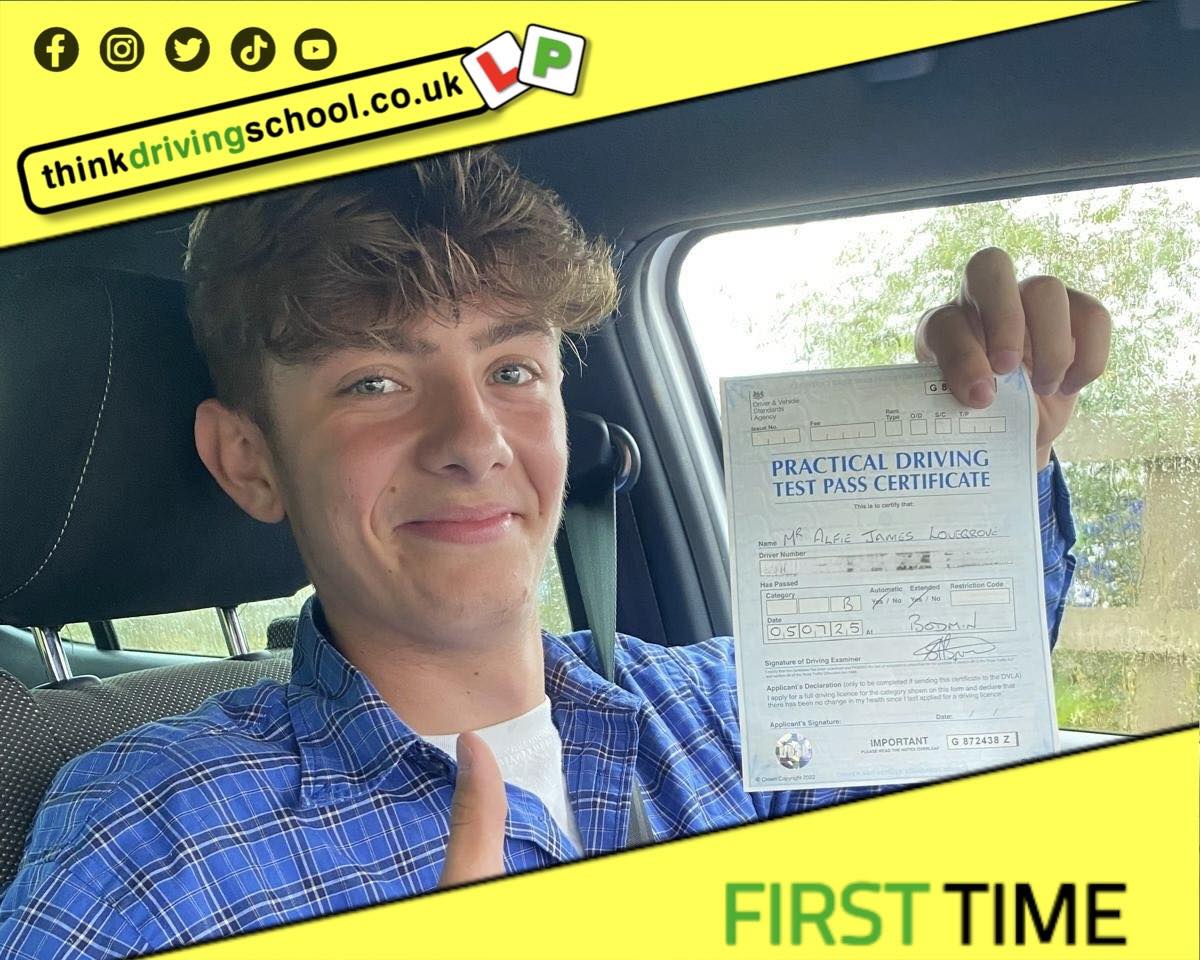 Passed with think driving school June 2025 and left this 5 star review