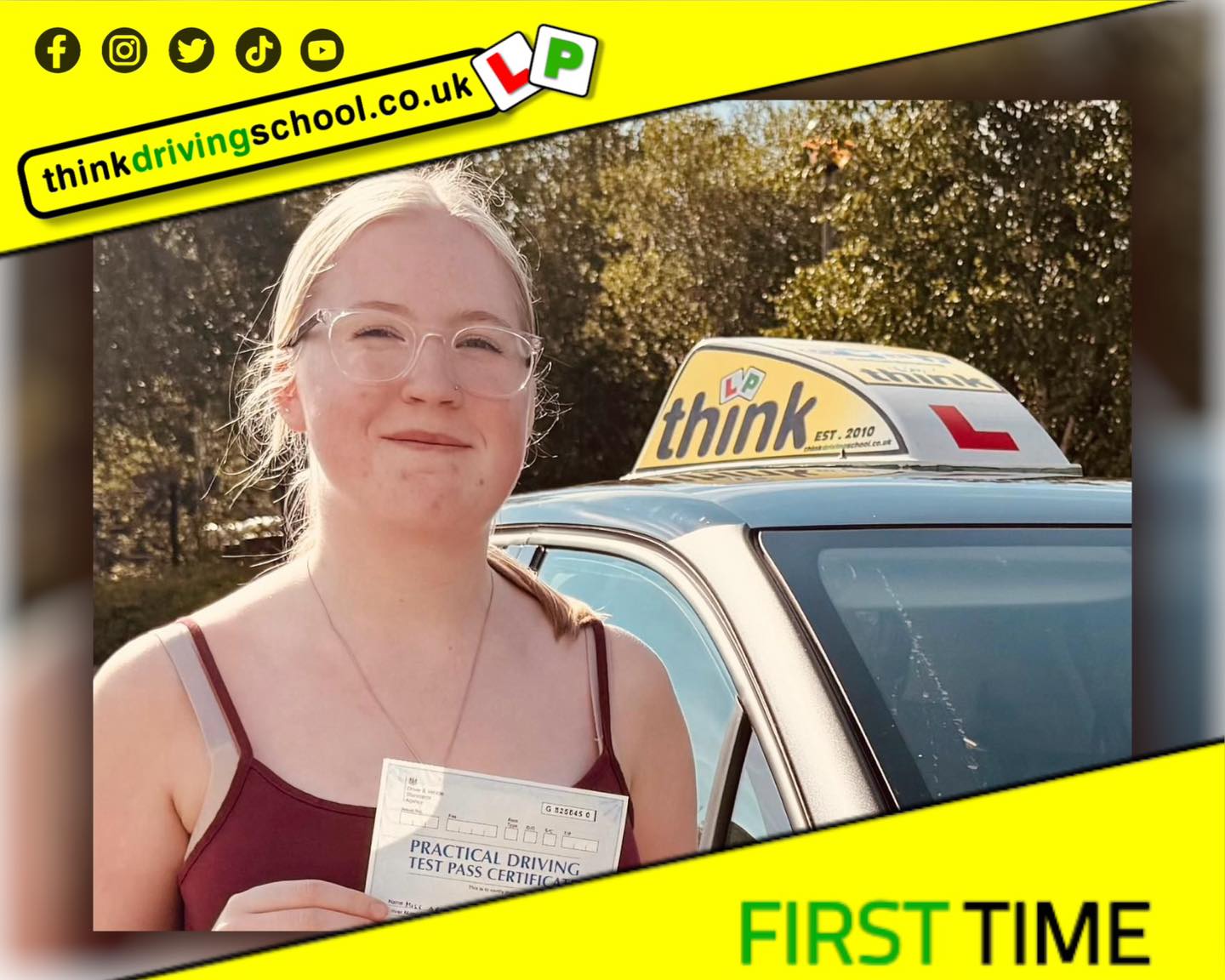 Passed with think driving school June 2025 and left this 5 star review