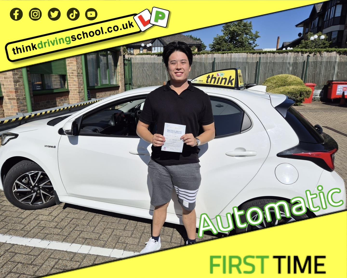Passed with think driving school June 2025 and left this 5 star review