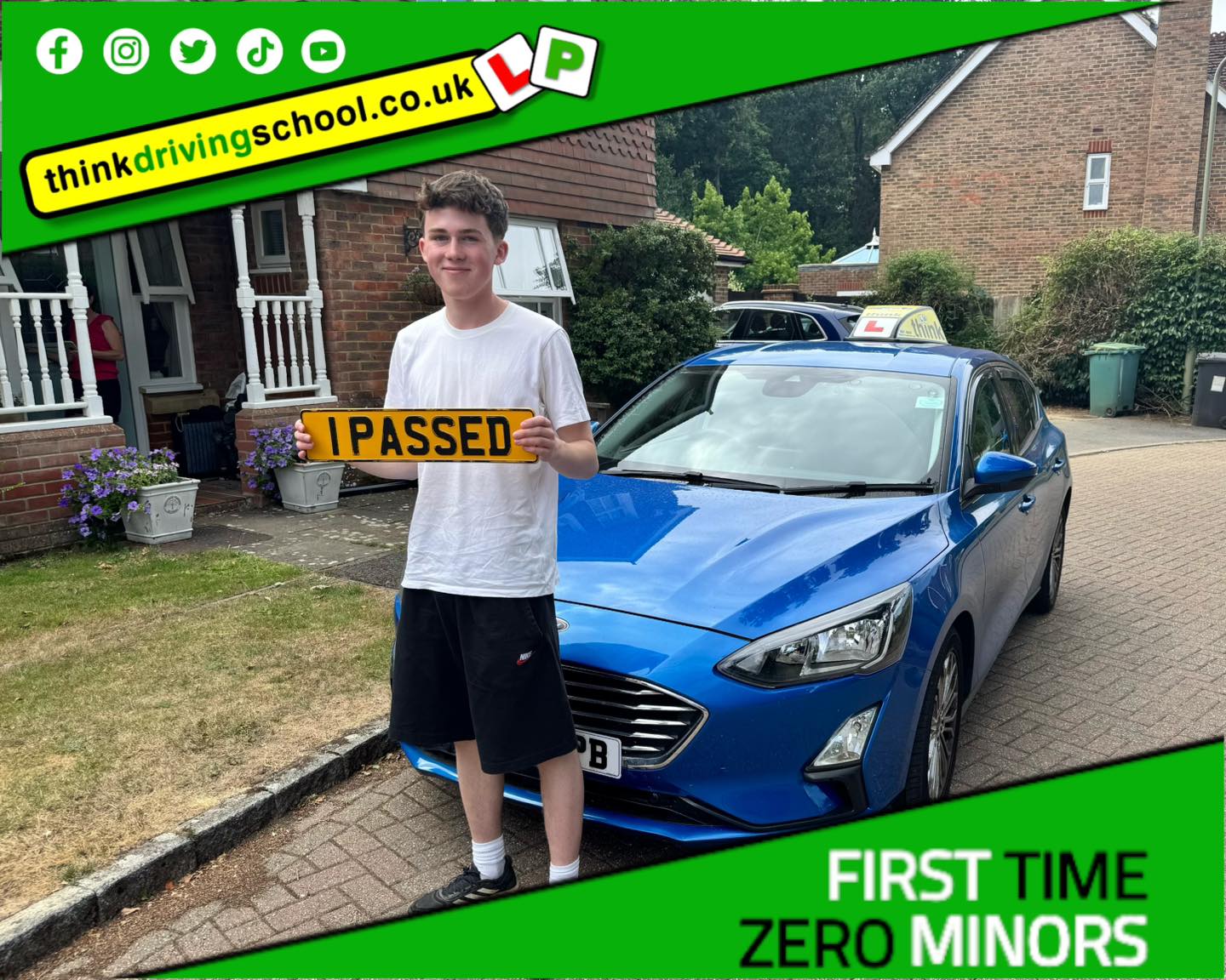 passed with think driving school with ZERO minors 