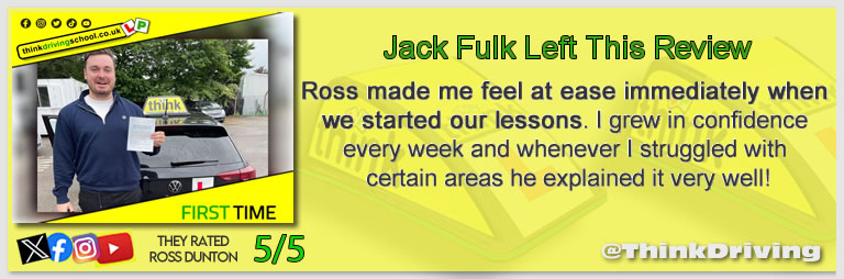 Passed with think driving school June 2025 and left this 5 star review