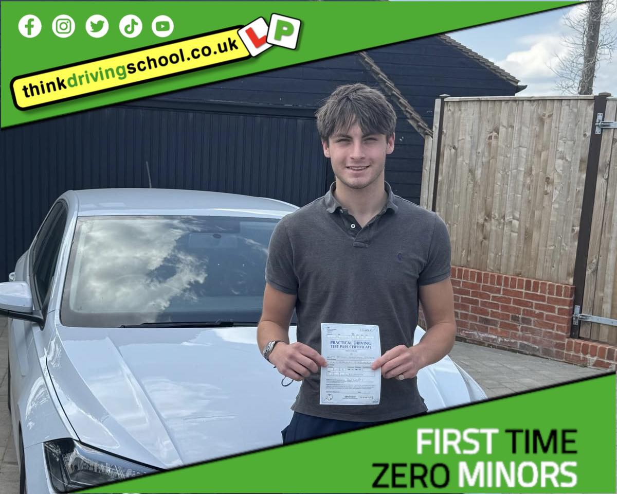 Passed with think driving school March 2025 and left this 5 star review