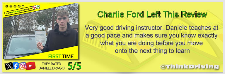 Driving School Godalming Passed with think driving school November 2025 and left this 5 star review