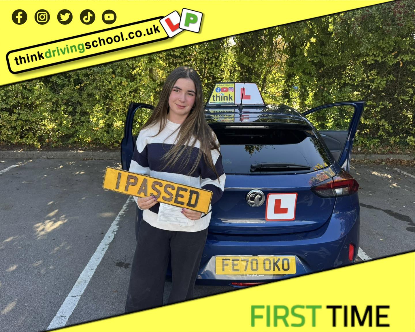 Passed with think driving school October 2025 and left this 5 star review