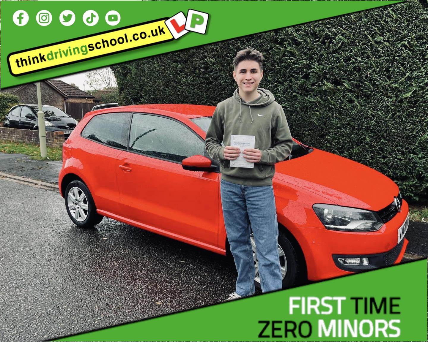 passed with think driving school with ZERO minors