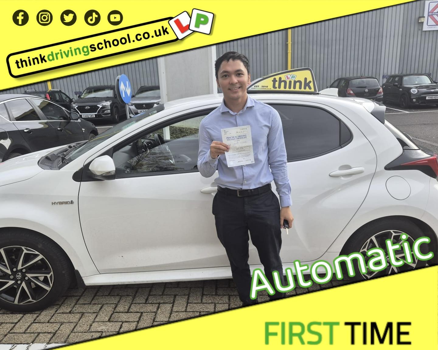 Passed with think driving school October 2025 and left this 5 star review