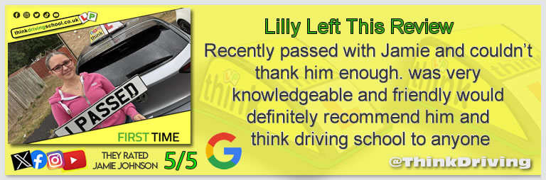 Passed with think driving school September 2025 and left this 5 star review