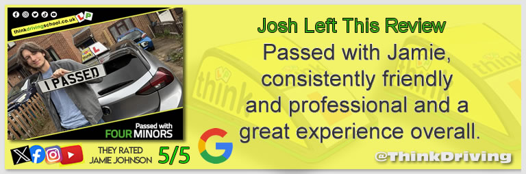 Passed with think driving school September 2025 and left this 5 star review