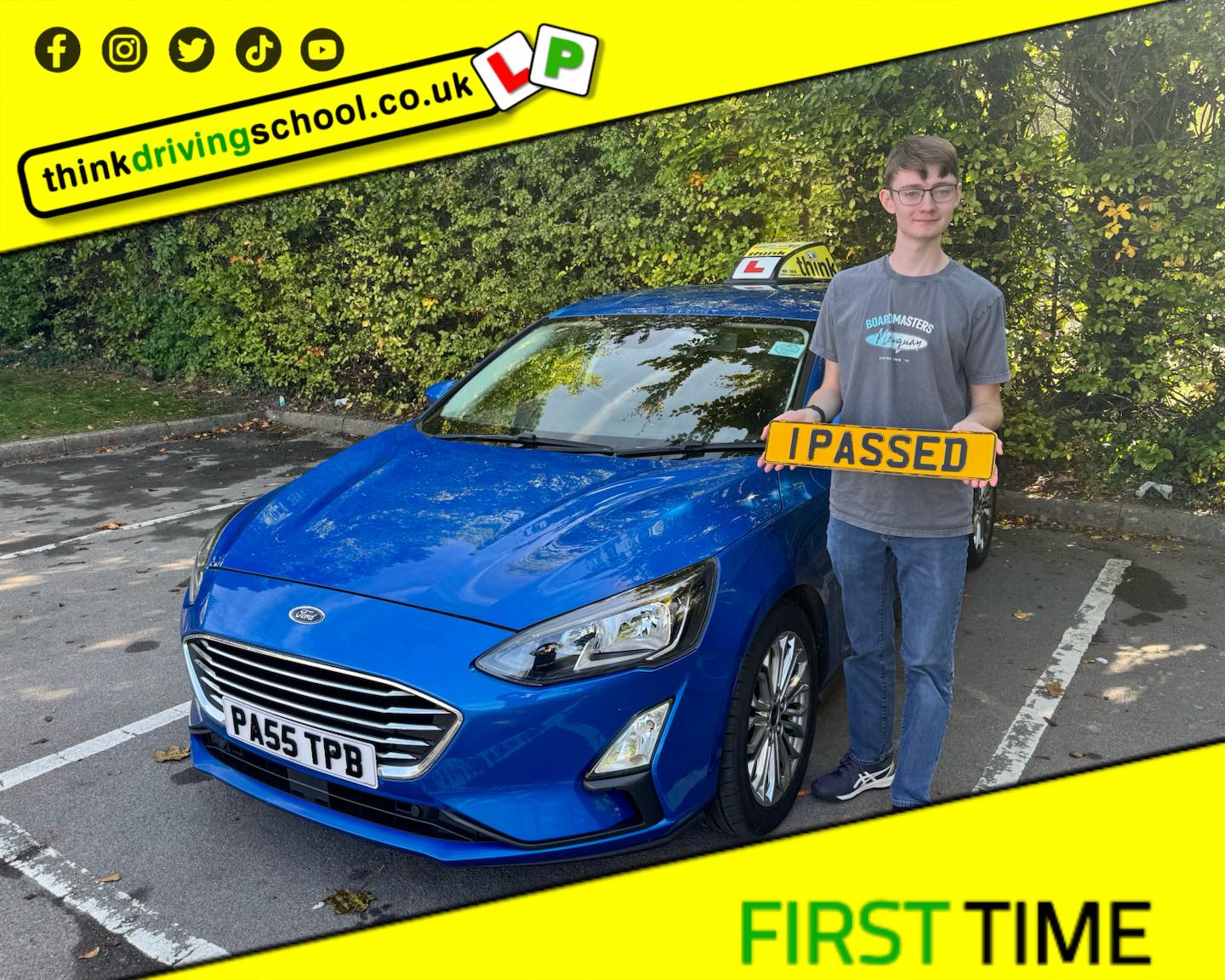 Passed with think driving school September 2025 and left this 5 star review