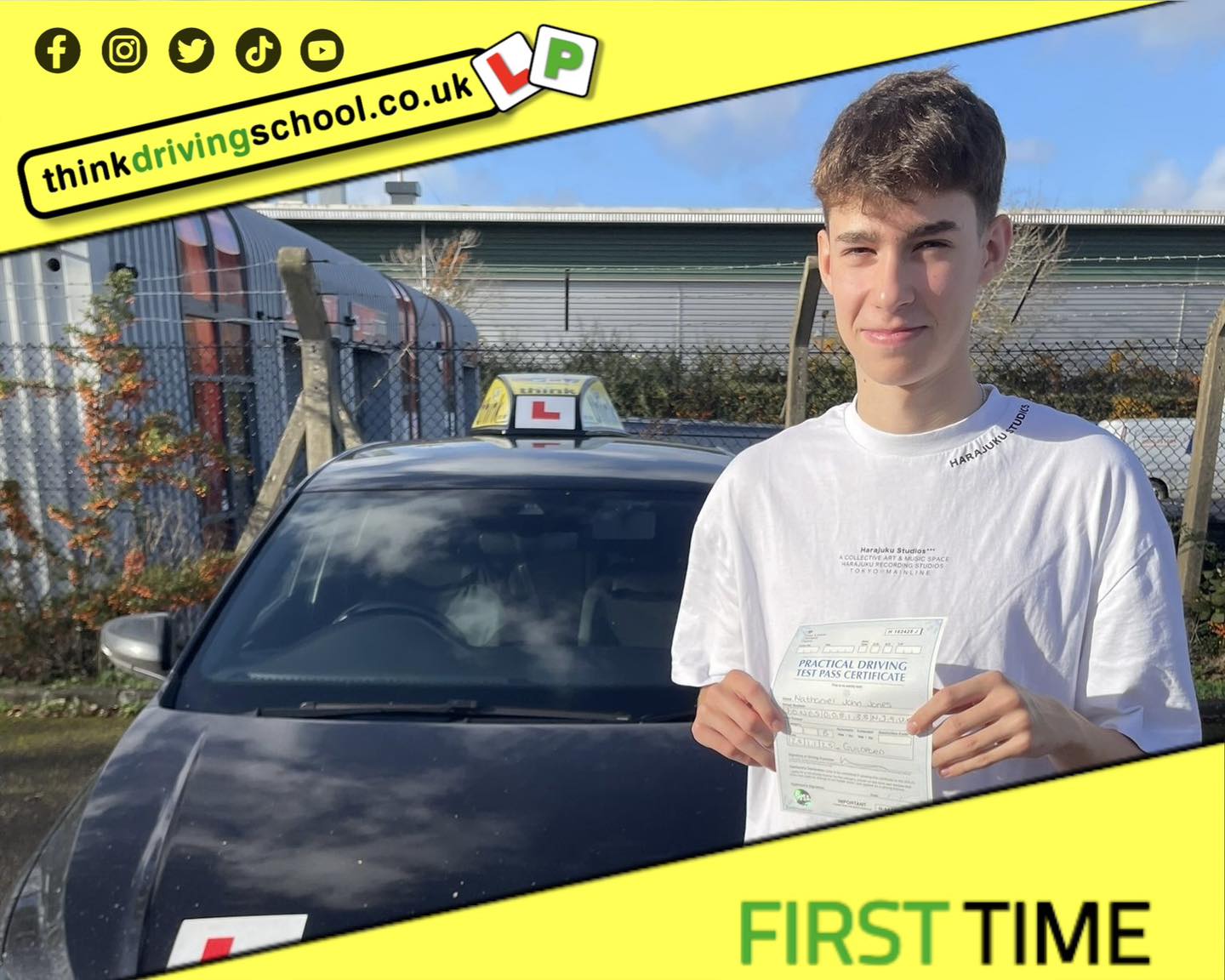 Passed with think driving school December 2025 and left this 5 star review