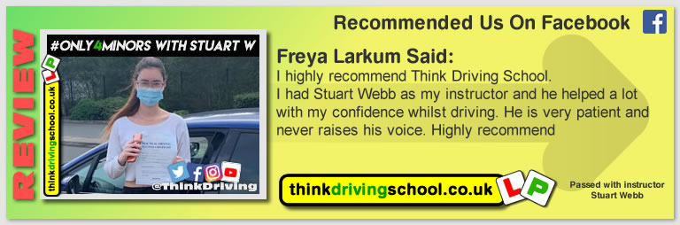 Passed with think driving school September 2020 and left this 5 star review