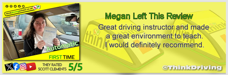 Passed with think driving school APRIL 2024 and left this 5 star review