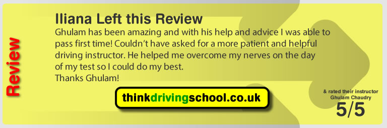 Passed with think driving school in March 2017 and left this review