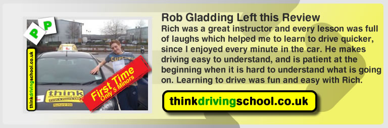 Rob Gladding passed with richard young from Farnham driving school