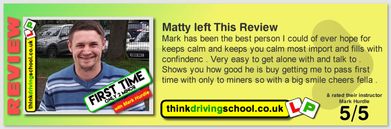 Passed with think driving school in April 2018 and left this 5 star review