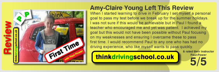 Think Driining School Review June 2015 B+E Lessons