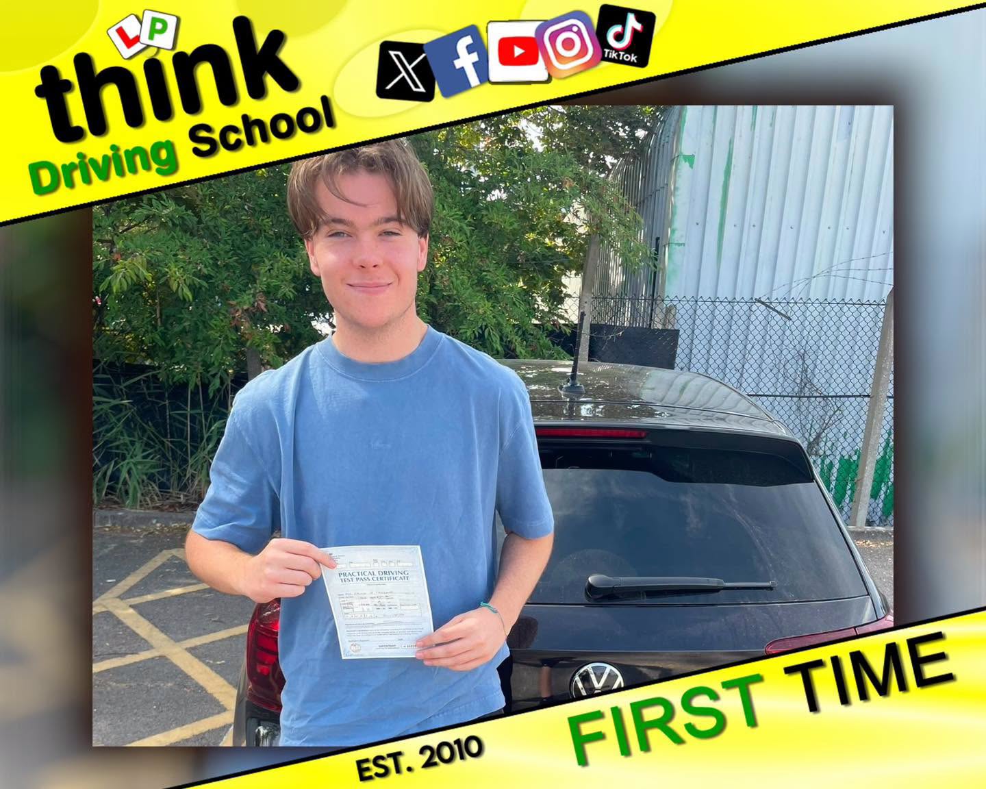 Passed with think driving school June 2026 and left this 5 star review