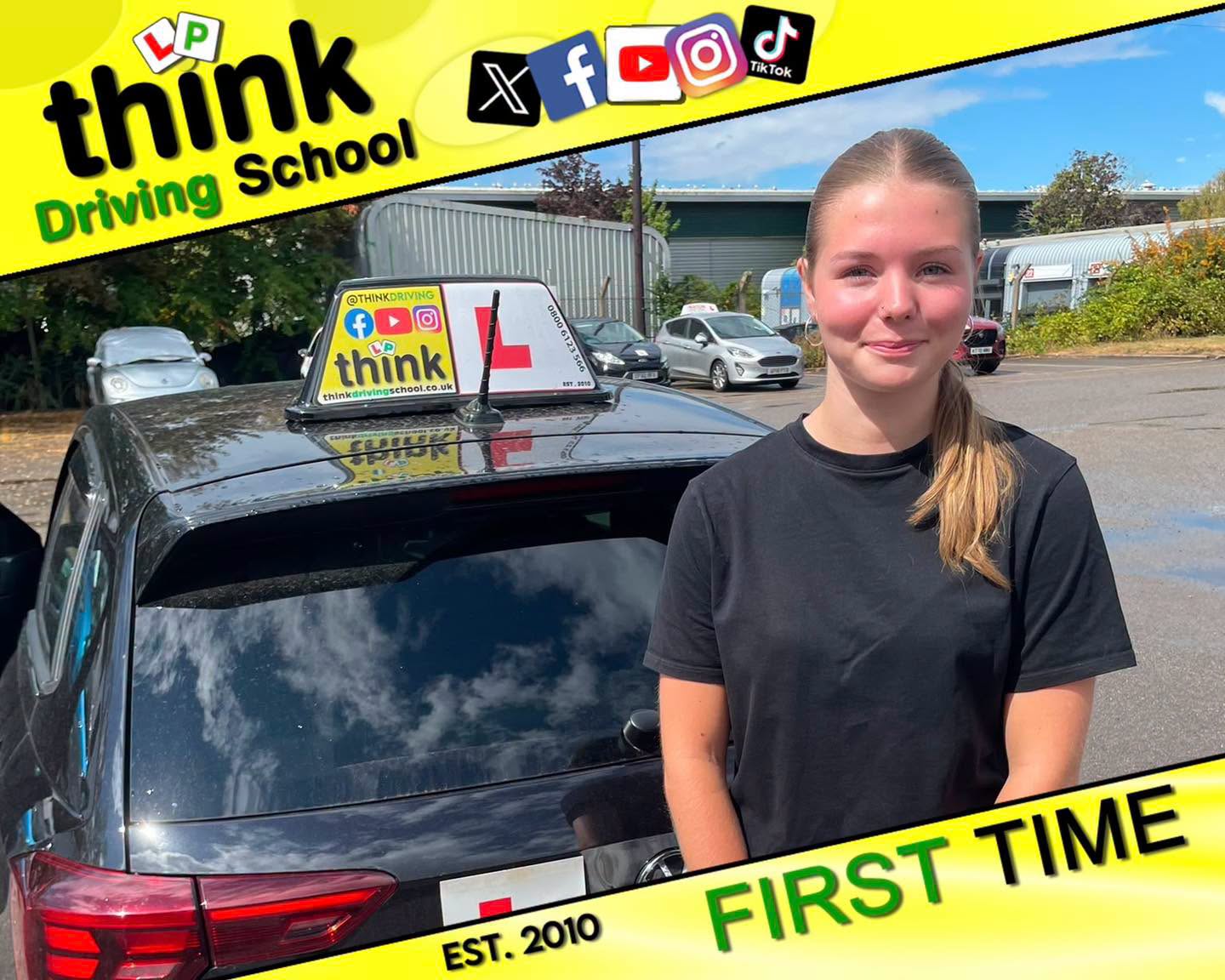 Driving School Aldershot Passed with think driving school AUGUST 2026 and left this 5 star review