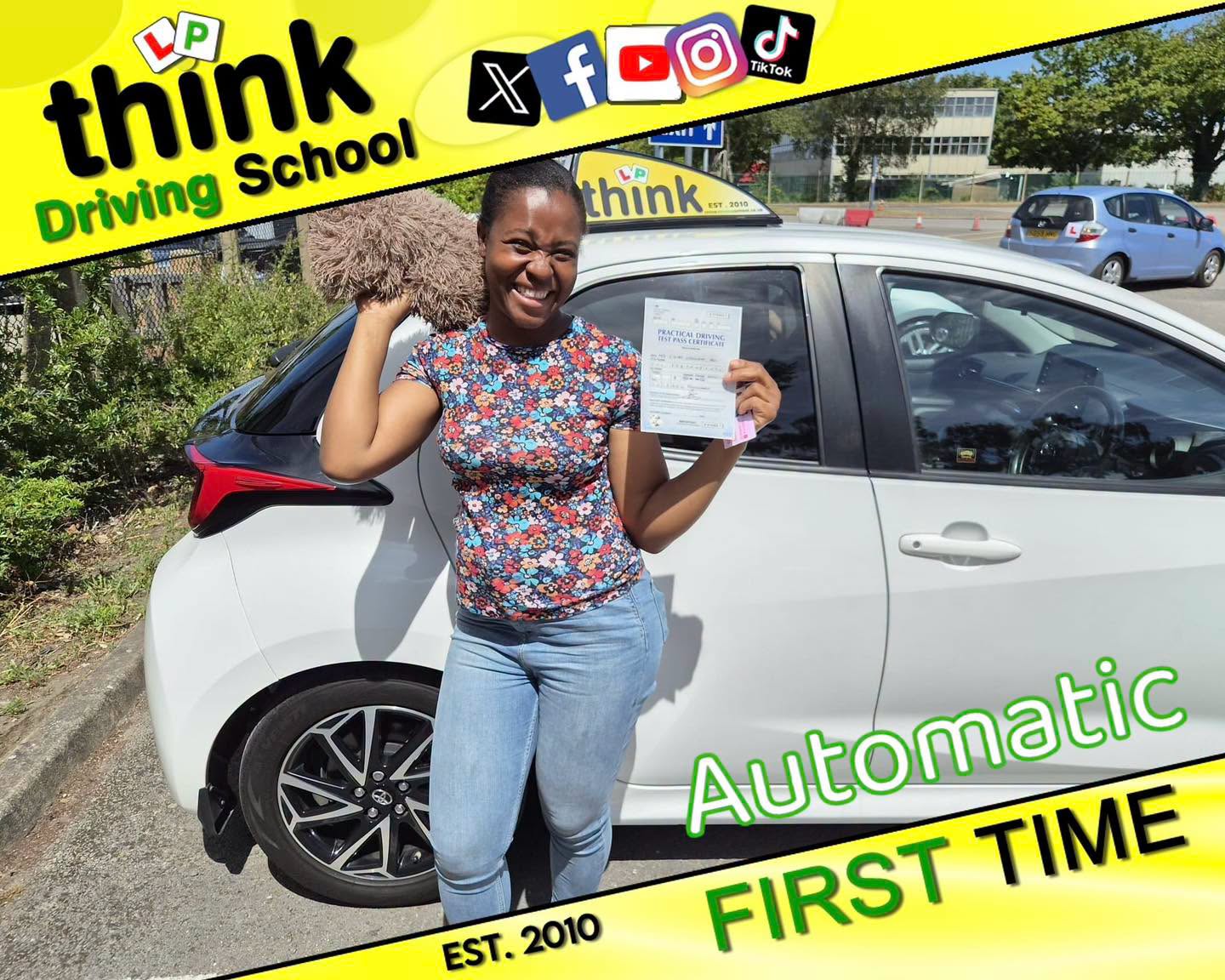 Driving School Aldershot Passed with think driving school AUGUST 2026 and left this 5 star review