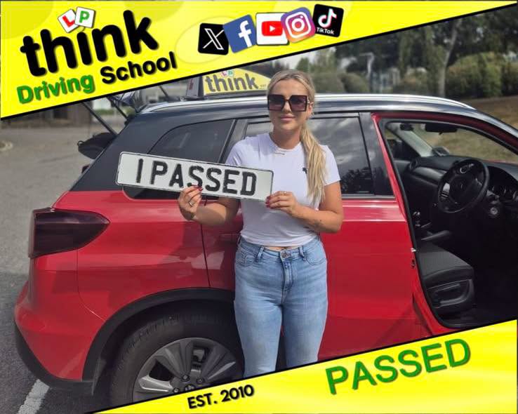 Driving School Aldershot Passed with think driving school AUGUST 2026 and left this 5 star review