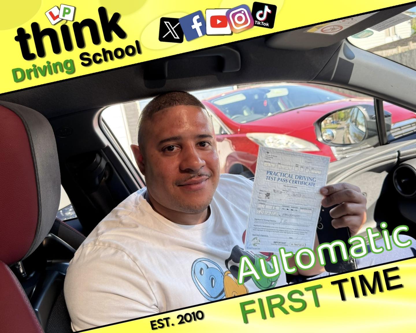 Driving School Basingstoke Passed with think driving school April 2026 and left this 5 star review