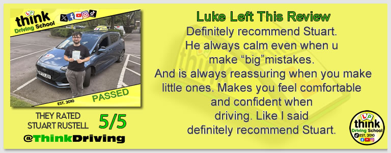 Passed with think driving school April 2026 and left this 5 star review