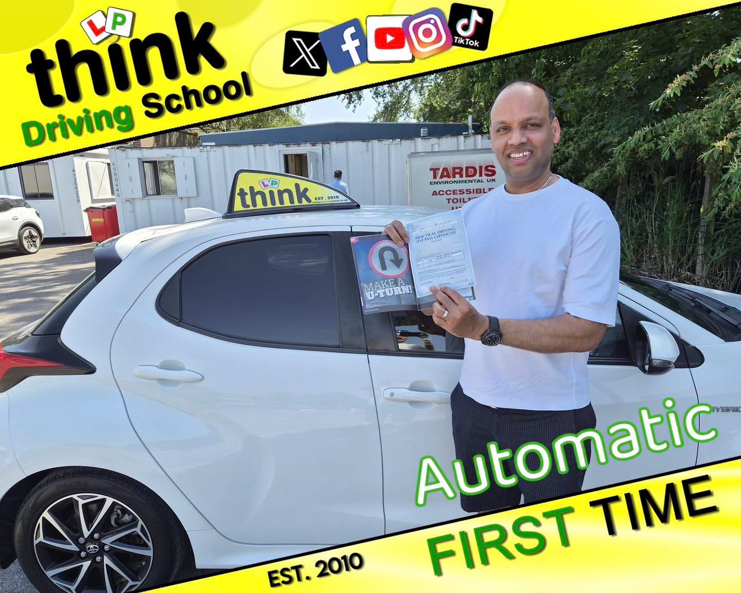 Driving School Aldershot Passed with think driving school June 2026 and left this 5 star review