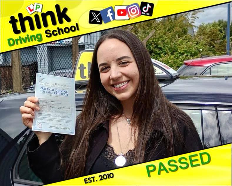 Driving School Aldershot Passed with think driving school June 2026 and left this 5 star review