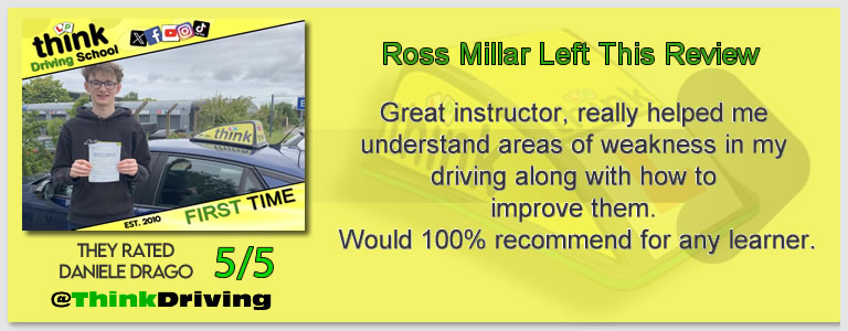 driving lessons Godalming Daniele Drago think driving school