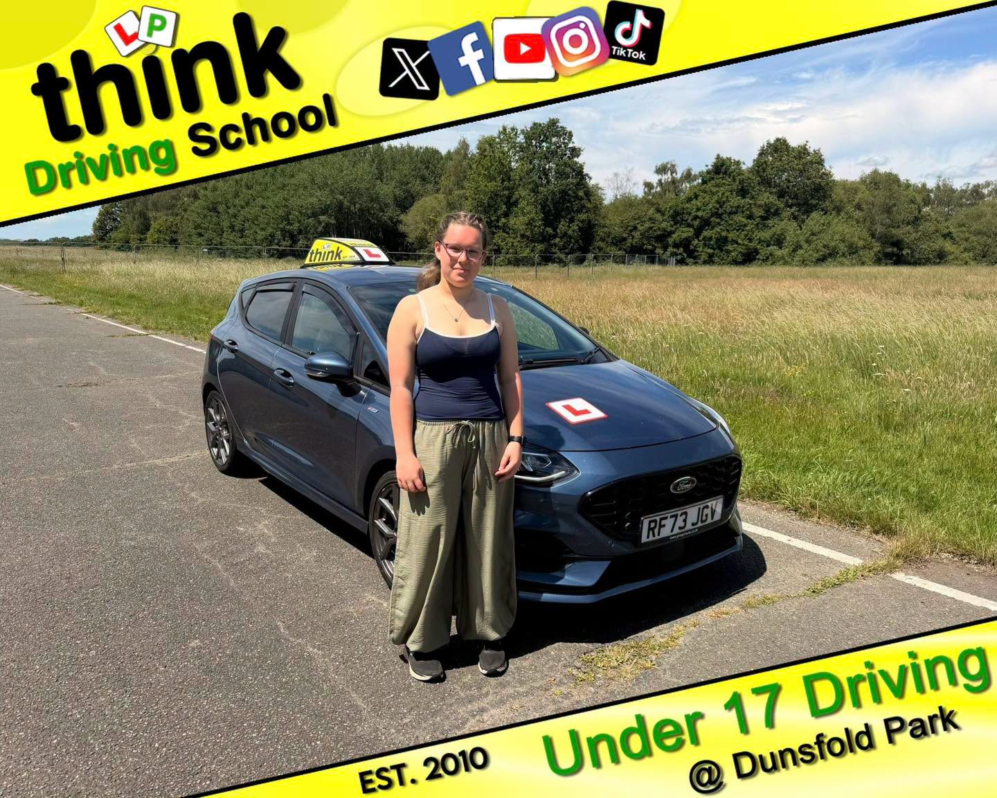 Driving School Aldershot Passed with think driving school June 2026 and left this 5 star review