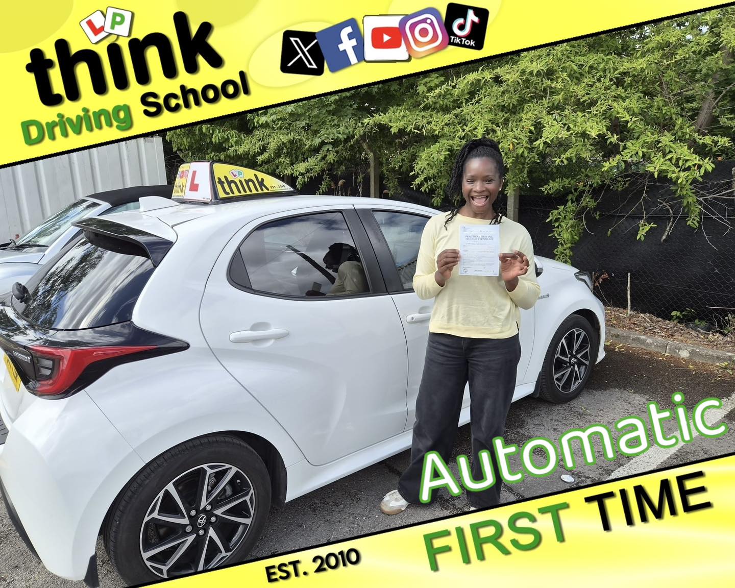 Passed with think driving school MAYl 2026 and left this 5 star review