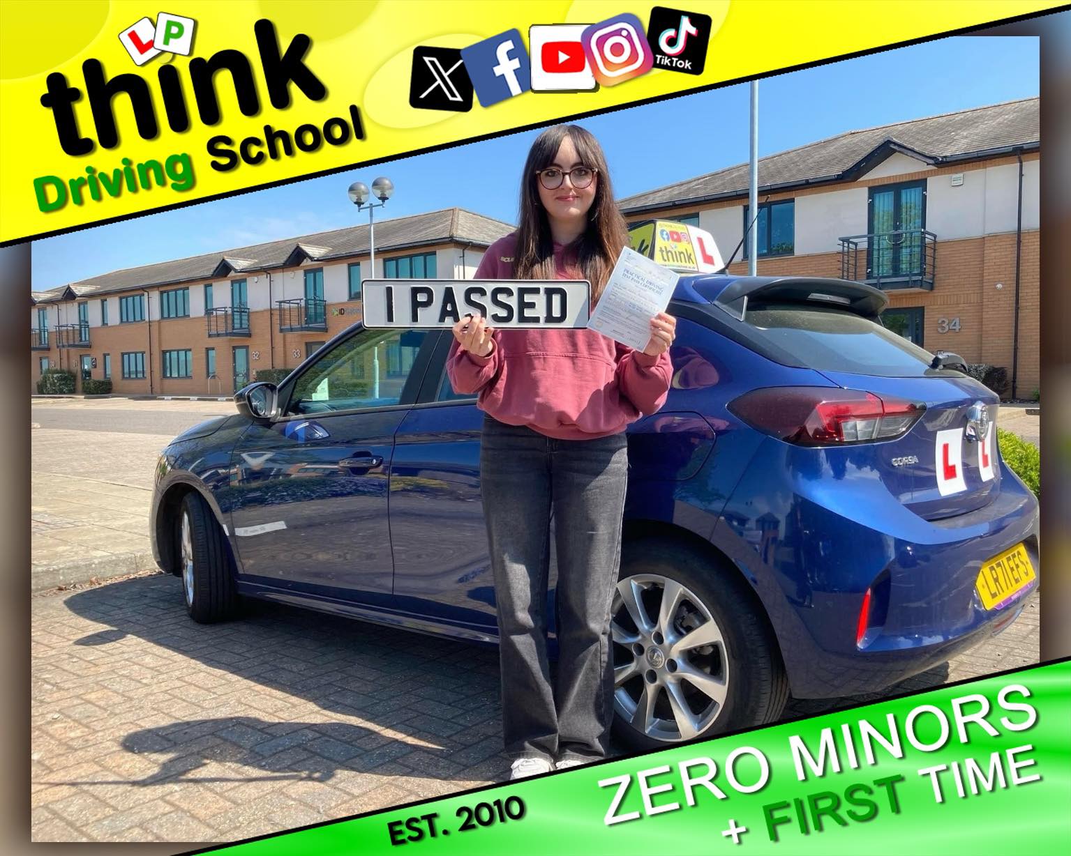 Passed with think driving school MAYl 2026 and left this 5 star review