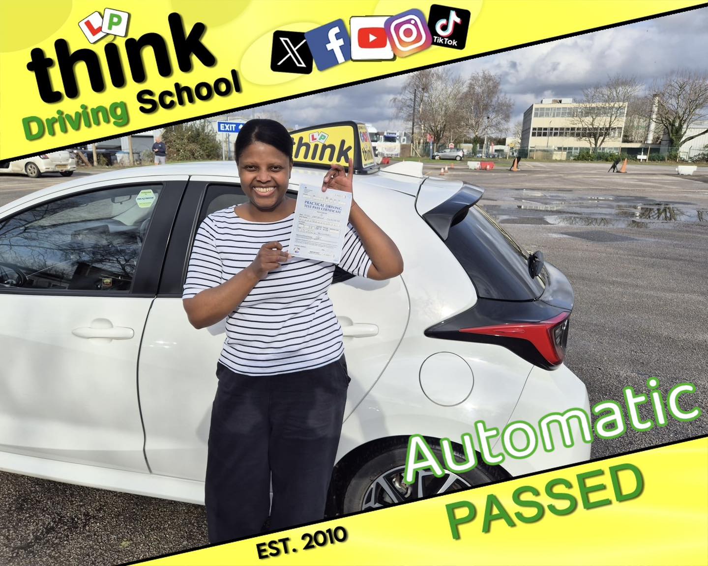 Passed with think driving school January 2026 and left this 5 star review