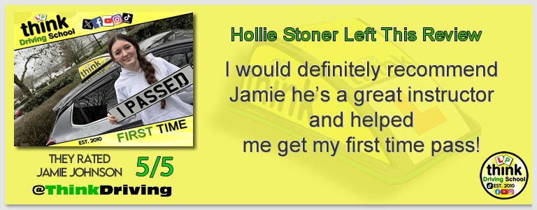 Passed with think driving school January 2026 and left this 5 star review