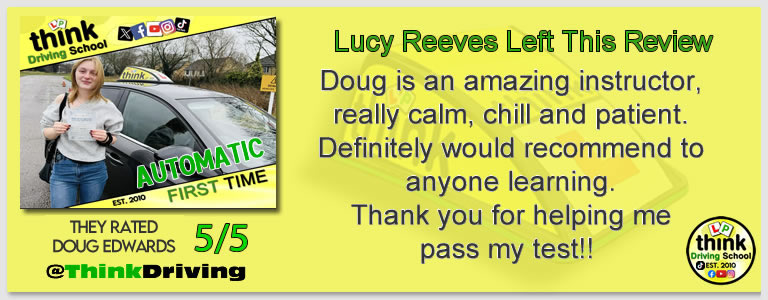 Passed with think driving school January 2026 and left this 5 star review