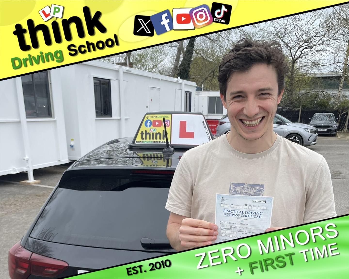 passed with think driving school with ZERO minors 