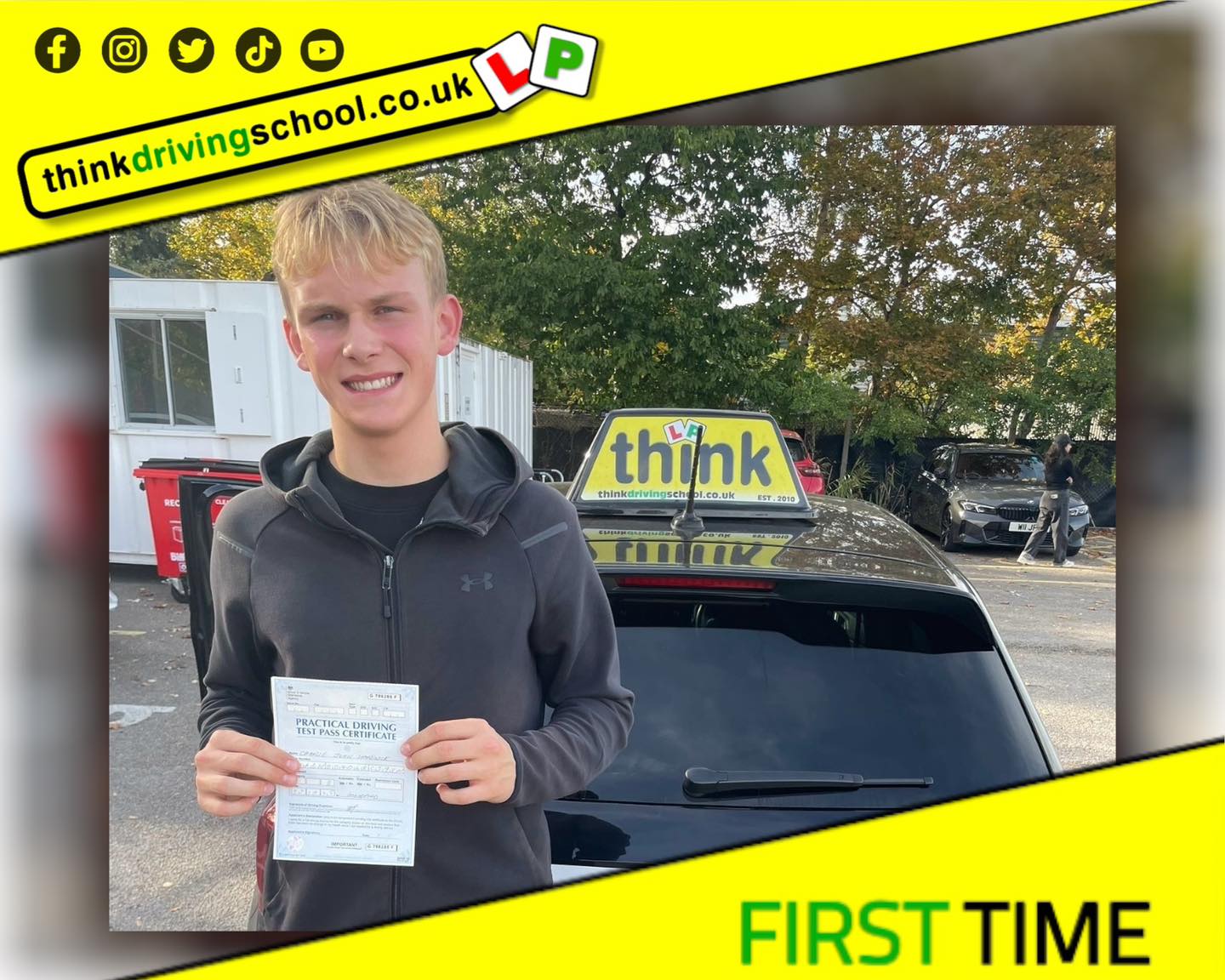 Driving School Godalming  Passed with think driving school October 2025 and left this 5 star review