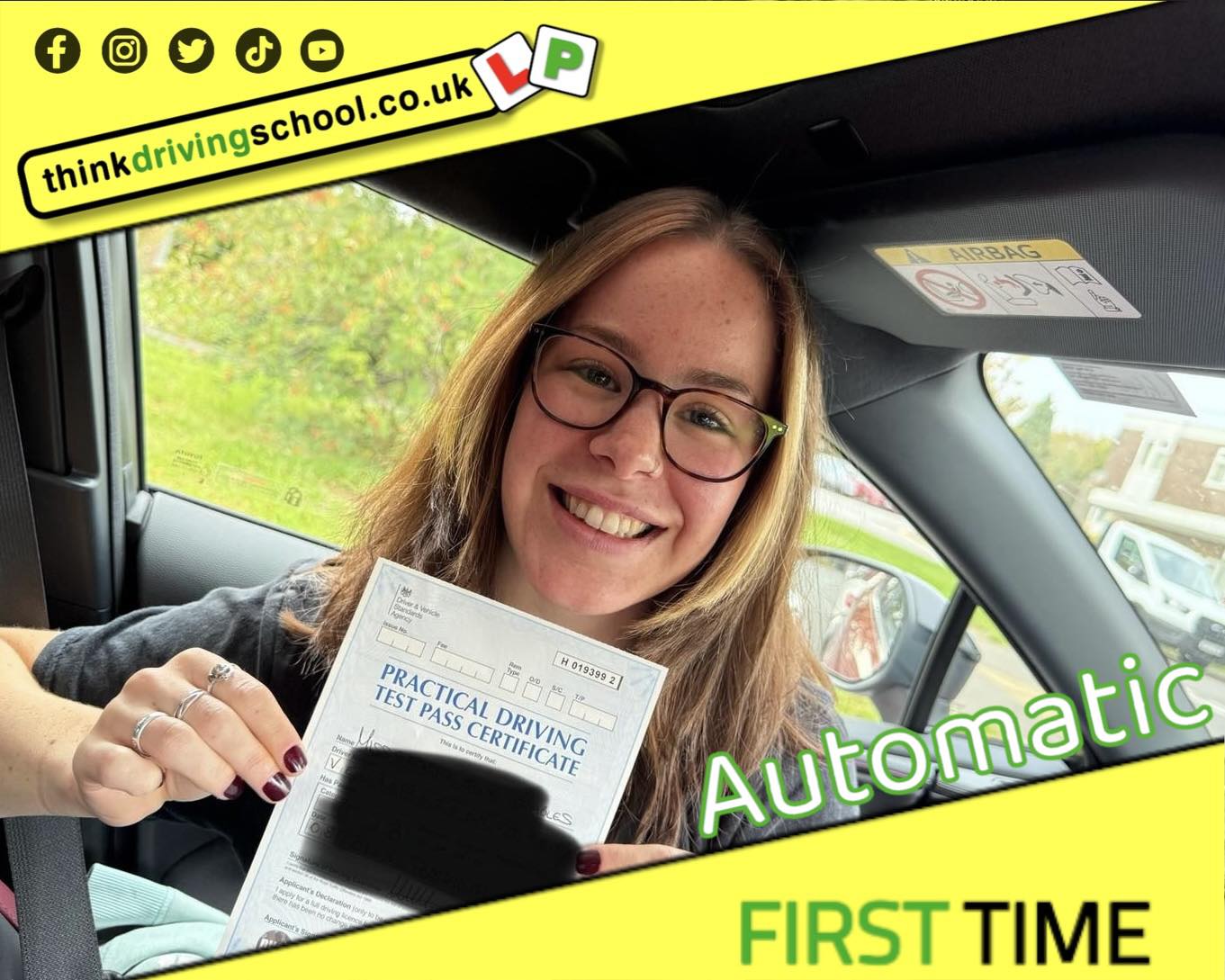 Driving School Godalming  Passed with think driving school October 2025 and left this 5 star review