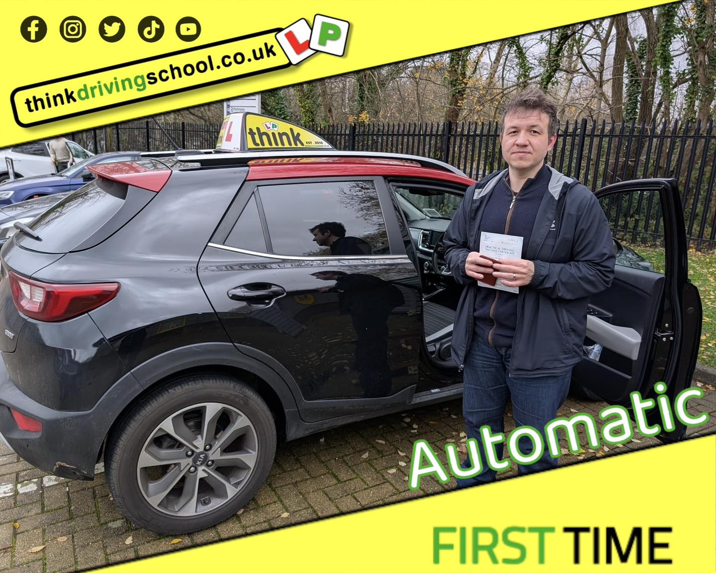 Passed with think driving school December 2025 and left this 5 star review