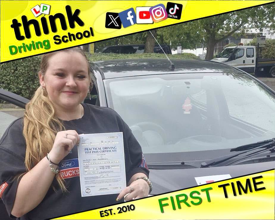 Driving School Farnborough Passed with think driving school September 2026 and left this 5 star review