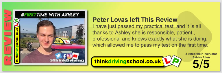 Ashley Allen Adi driving instructor Giving driving lessons in Bordon