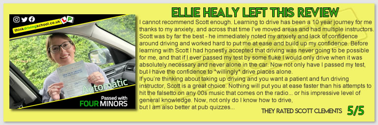 Passed with think driving school JULY 2023 and left this 5 star review