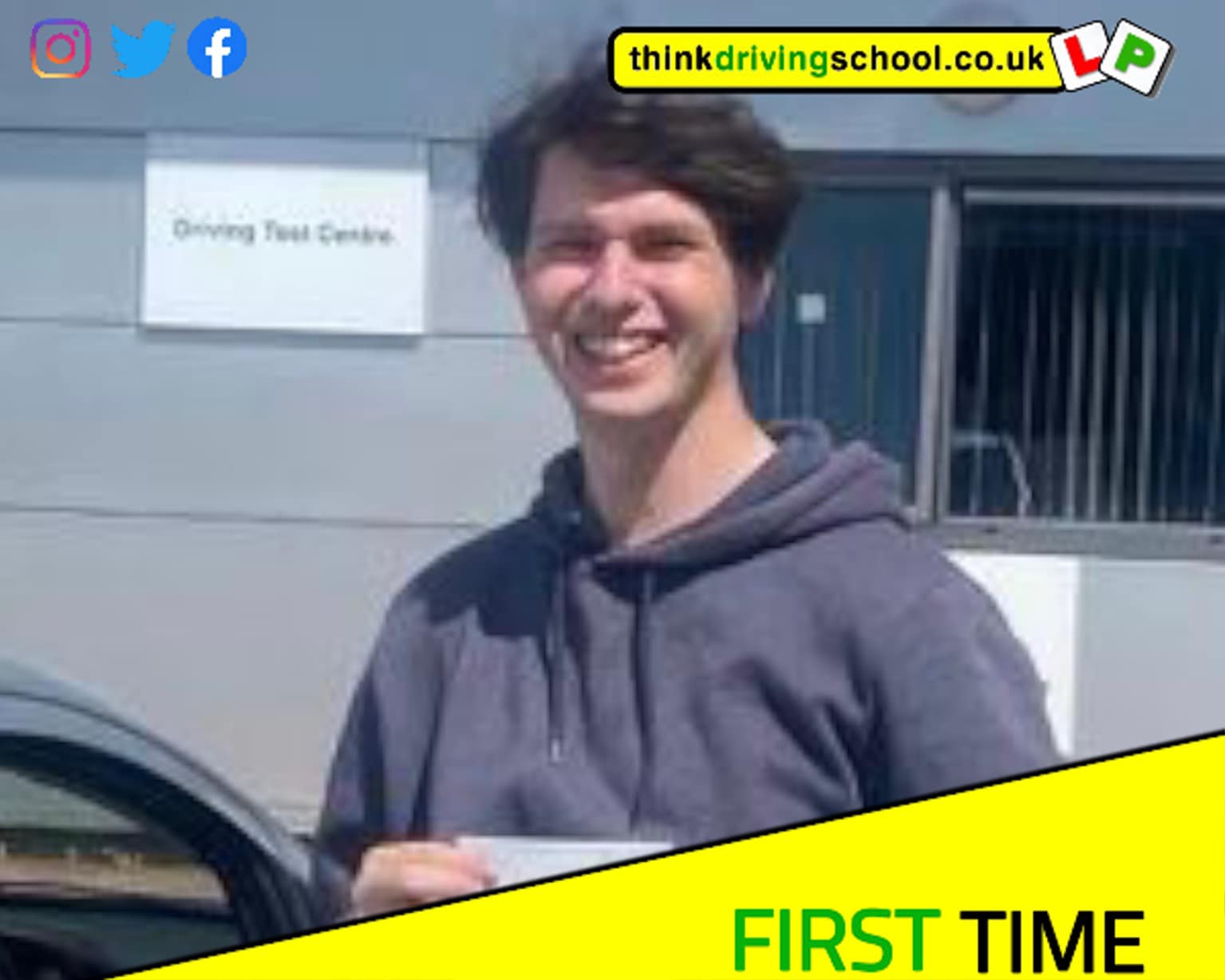 Passed with think driving school JUNE 2023 and left this 5 star review
