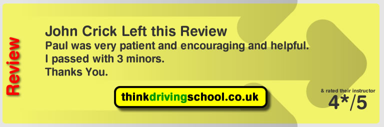 Dave passed and left this review of Watford driving instructor paul power