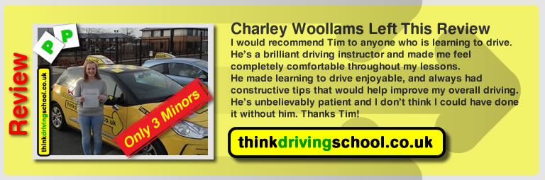 charley woollams left this review of driving instrucotor tim price bowen