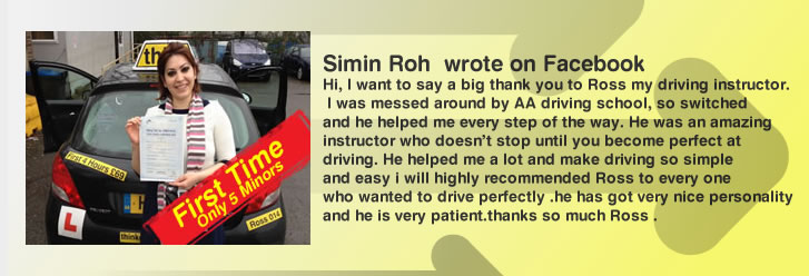simia left a grat review for think driving school and ross dunton
